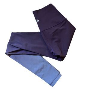 Lululemon Sz 4 Wunder Under Purple Ombre 31” inseam Hi Rise Compression Leggings